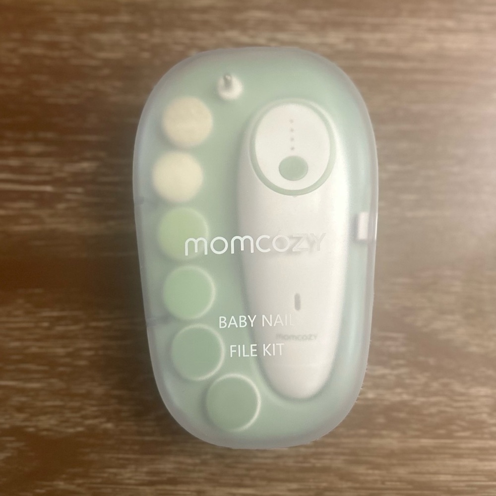 Momcozy Electric Baby Nail File Trimmer with 7 Grinding Head Pads - Green